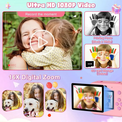 Kids Instant Print Camera – 32GB, Thermal