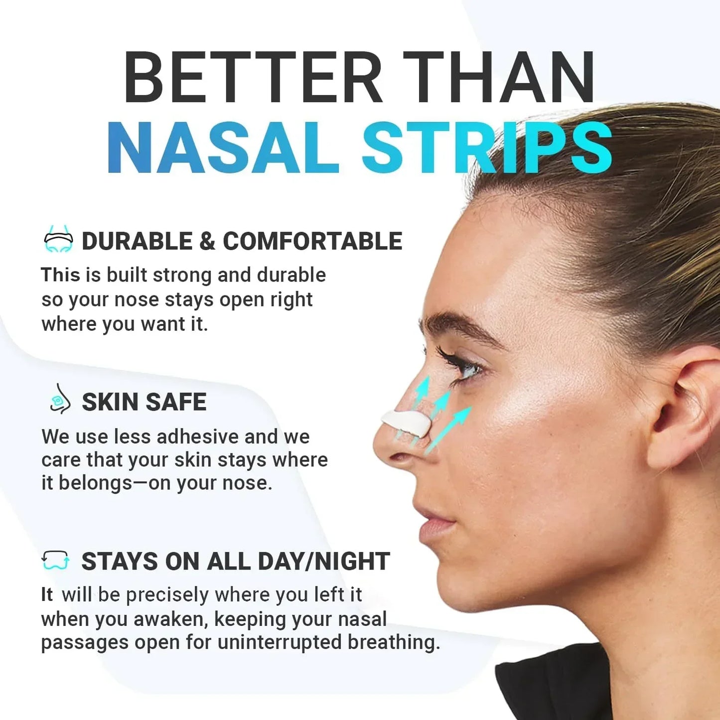 60Pcs Nasal Strips – Anti-Snoring Aid